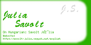 julia savolt business card